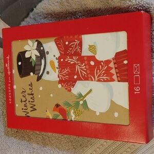 Hallmark Winter Wishes w Snowman cards NWT 16 count. CHRISTMAS